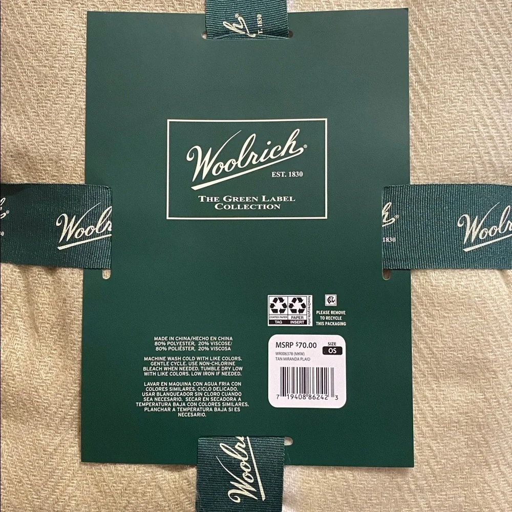 Woolrich Cozy Blanket Wrap in Soft Cream